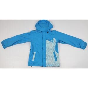 Volcom‎ Womens Medium Thermonite Creston Snowboard Ski Jacket Blue Vented Hooded